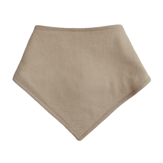 Natural Linen Bandana Bib