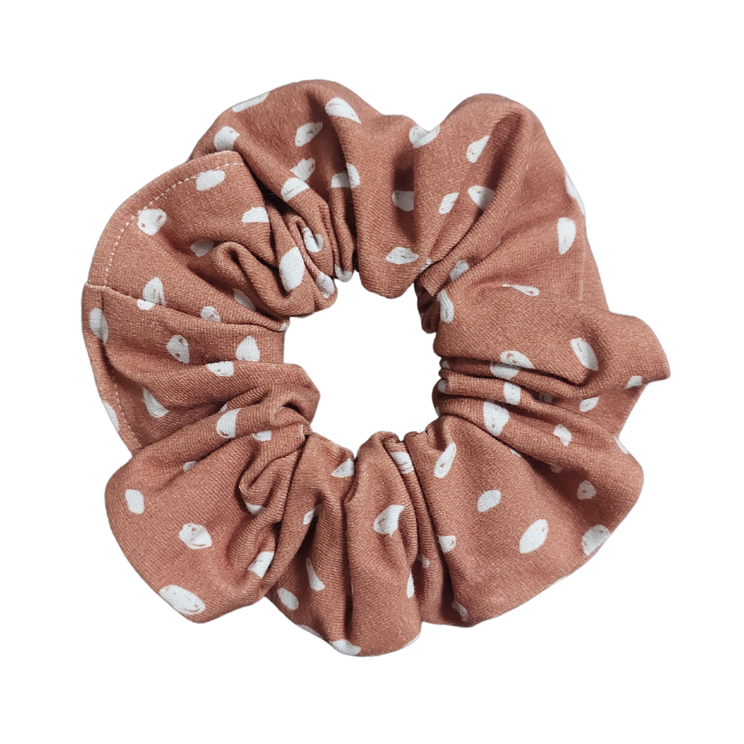 Rust Dots Scrunchie