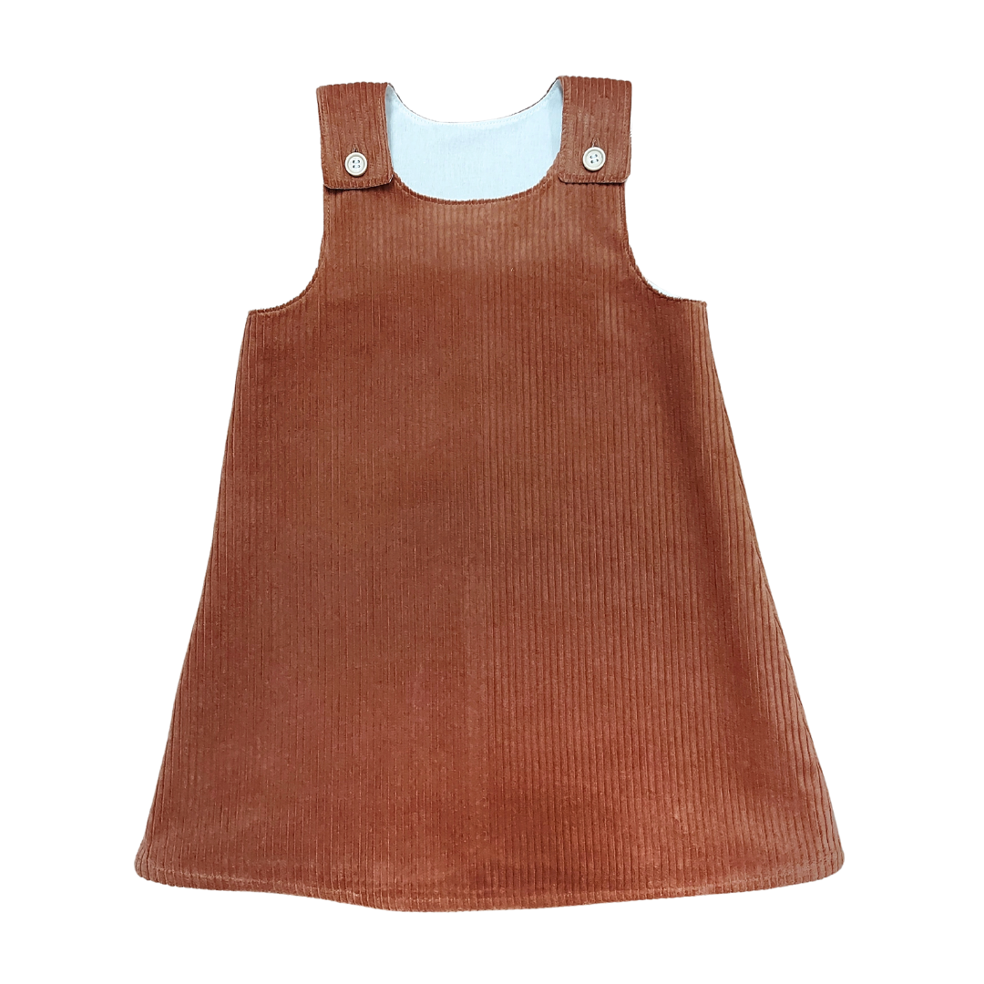 Rust Corduroy Pinafore