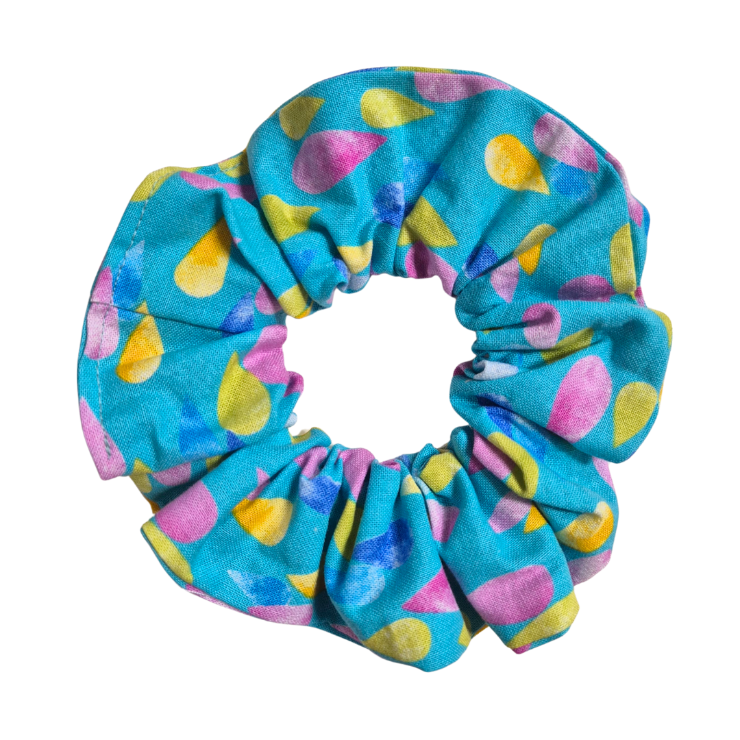 Bright Rain Drops Scrunchie