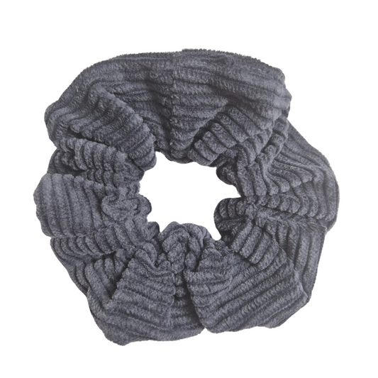 Corduroy Grey Scrunchie