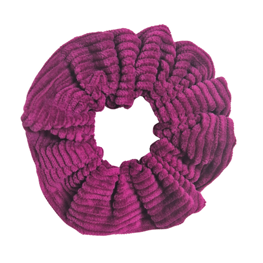 Corduroy Plum Scrunchie