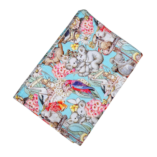 May Gibbs Blue Baby Burp Cloth