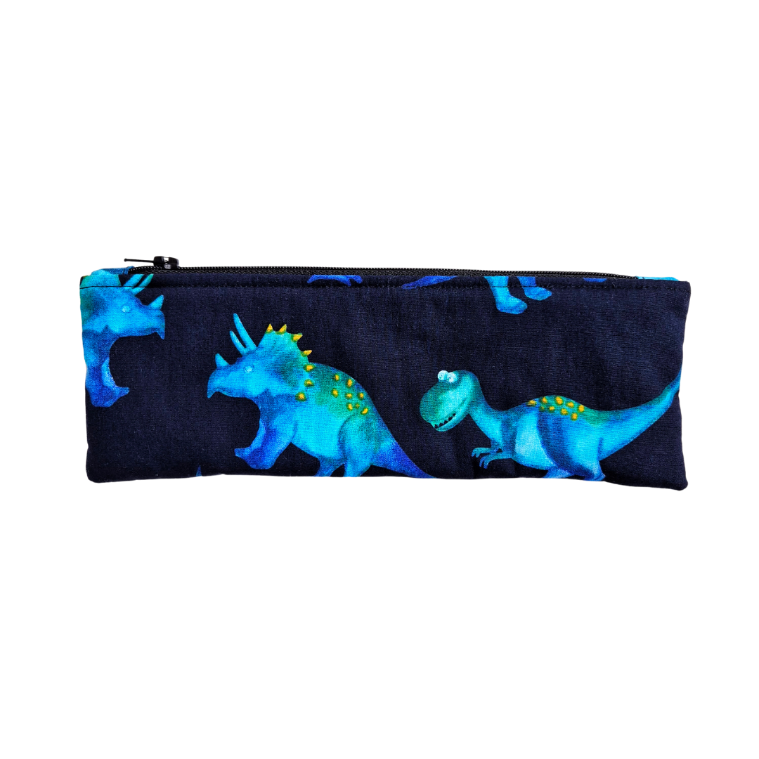 Small Pencil Case/Pouch - Navy Dinos