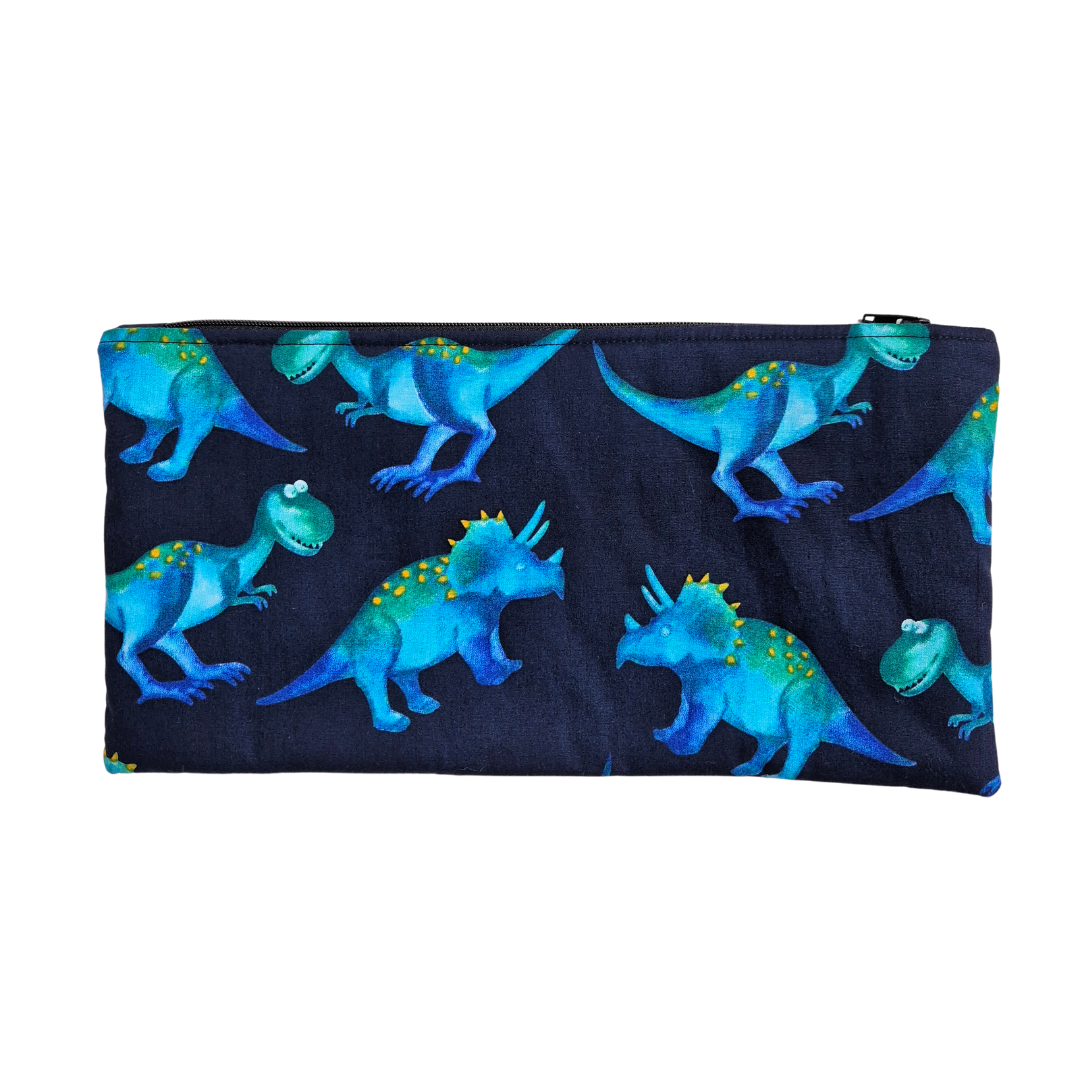 Medium Pencil Case/Pouch - Navy Dinos