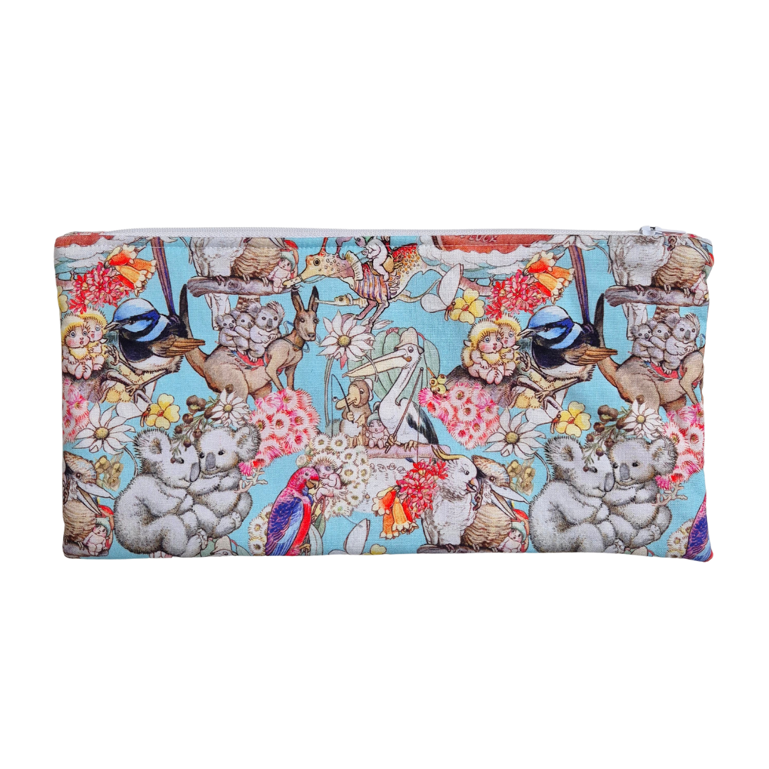 Medium Pencil Case/Pouch - Blue May Gibbs