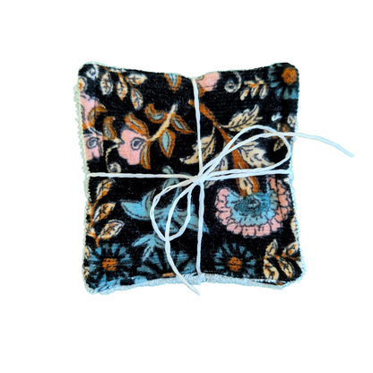 Reusable Make Up Wipes - Floral Corduroy