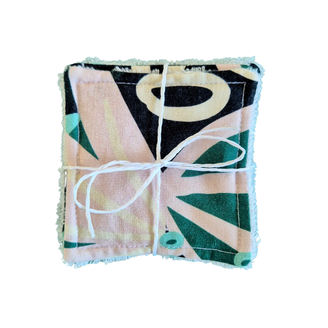 Reusable Make Up Wipes - Black and Green