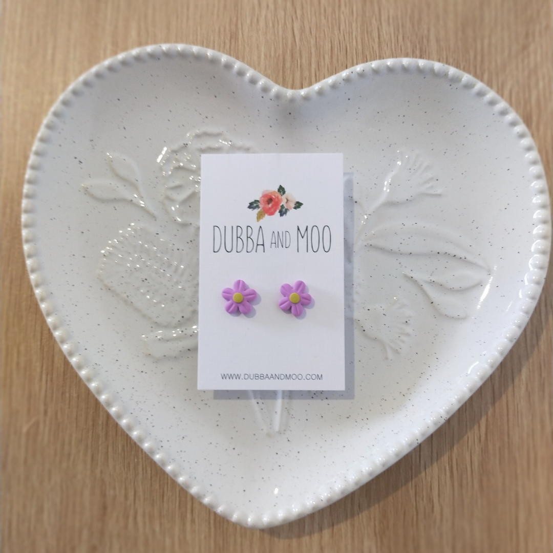 Flower Studs - Embossed Petals