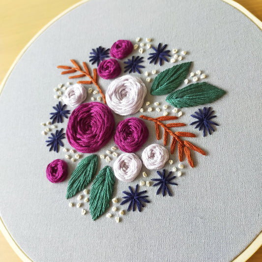 Winter Florals Hoop