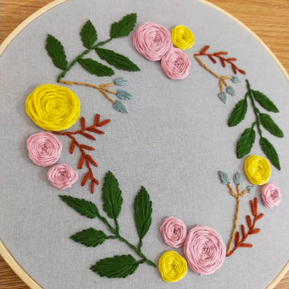 Yellow and Pink Floral Reef Hoop