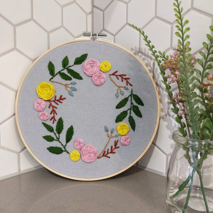 Yellow and Pink Floral Reef Hoop