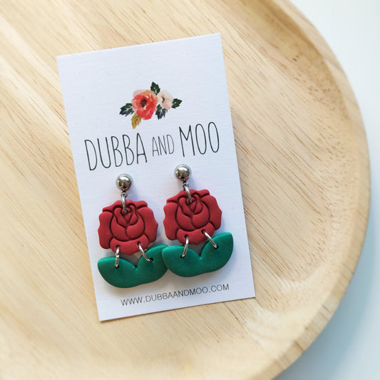 Red Rose Dangles