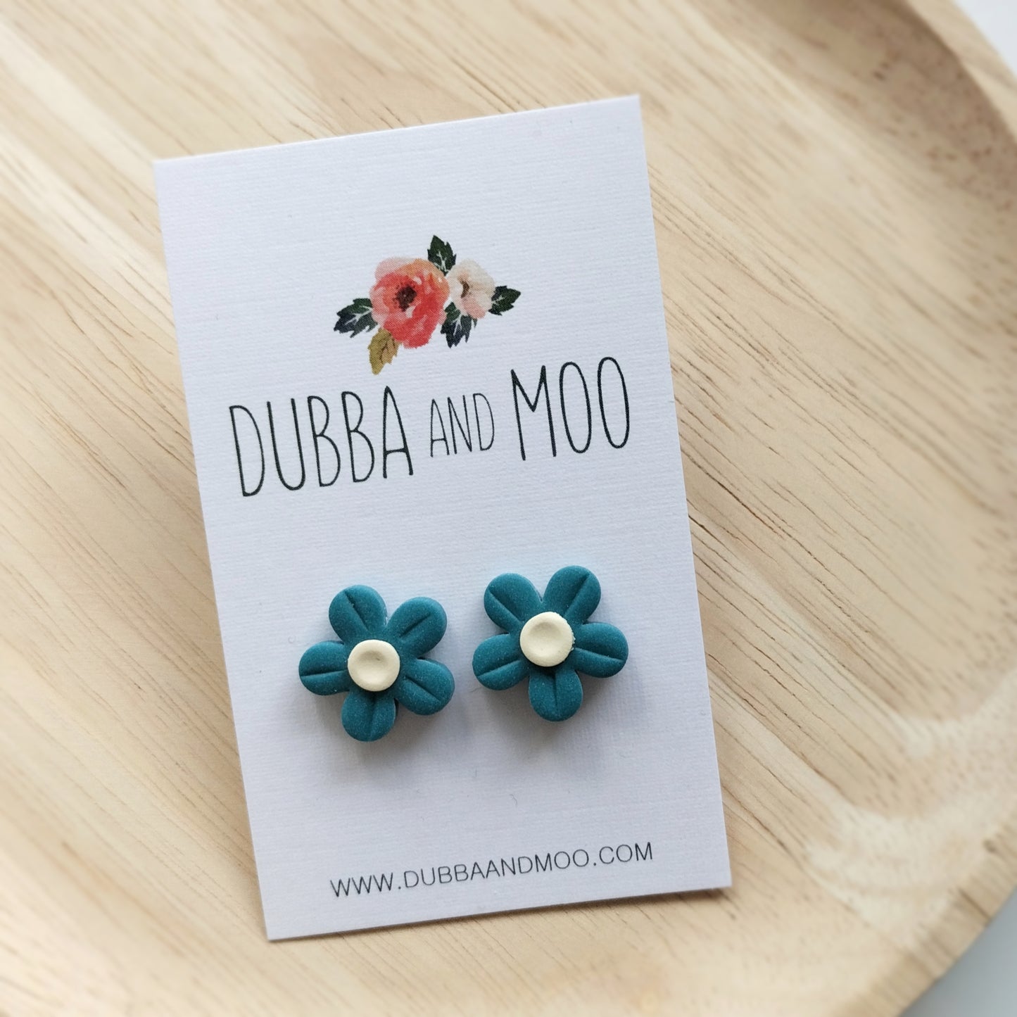 Retro Vintage Flower Studs - Assorted Colours