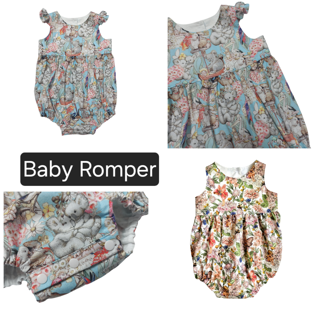 Baby Romper - Custom Made (CHOOSE FABRIC)